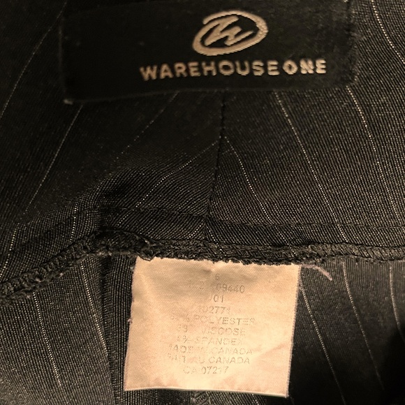 Size 6 Warehouse One dark grey pinstripe dress pants - Picture 4 of 5